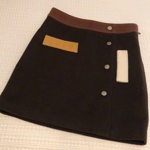 Fleece-like material mink skirt by J.O.A.